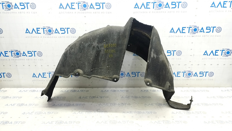 Rear right fender liner Honda Accord 18-22 EX-L, Hybrid, Touring, torn