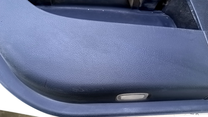 Door trim card rear left Mercedes W221 long black with black insert leather, armrest black leather, molding dark wood, ashtray, scratches, abrasions