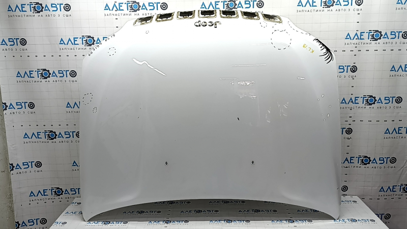 Hood bare Jeep Cherokee KL 19-21 aluminum, white PW7, dents, bumps