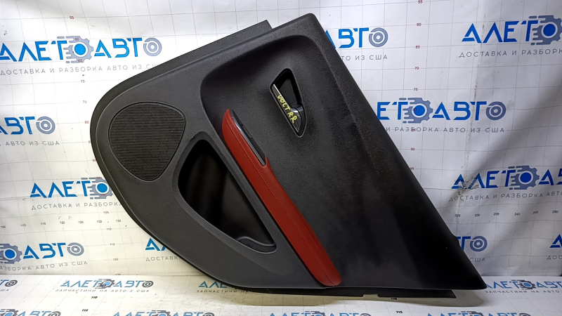 Door trim card rear right Chevrolet Volt 11-15 black, armrest individual burgundy rubber, scratches, abrasions