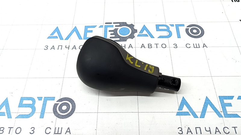 Gear knob Jeep Cherokee KL 19-23 black, leather, worn