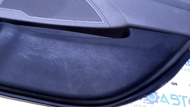 Door trim card rear right Hyundai Sonata 11-15 hybrid gray with gray insert rubber, armrest gray rubber, molding gray gloss, scratches, abrasions
