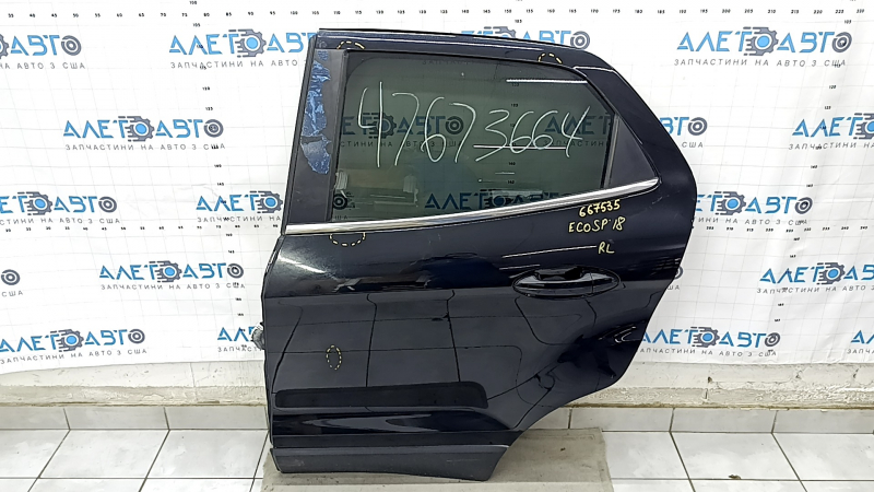 Door assembly rear left Ford Ecosport 18-22 black G1, tinted, dents