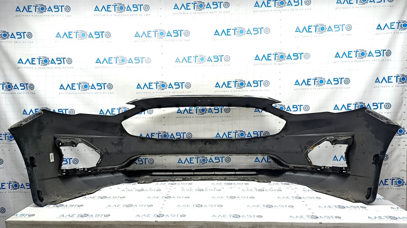 Front bumper bare Ford Fusion mk5 19-20 without parking sensors and towing hook, black, non-standard holes, scratches