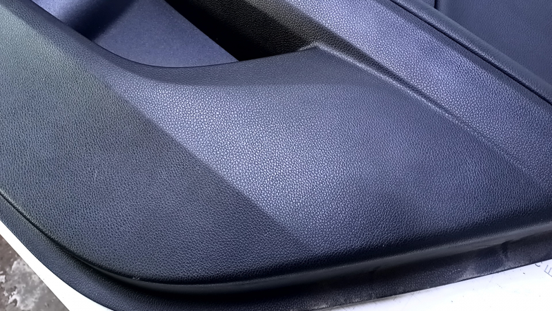 Door trim card rear right Honda Accord 13-17 black with black insert leather, armrest black leather, scuffs, scratches