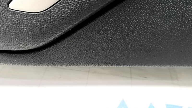Door trim card rear left Ford Ecosport 18-22 black with black insert plastic, armrest black leather, molding gray gloss, scratches