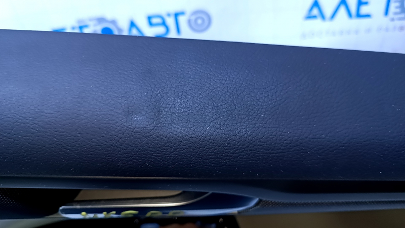 Door trim card rear right Ford Fusion mk5 13-16 beige with beige insert cloth, armrest beige leather, molding gray structure, scuffs, dents, abrasions, scratches