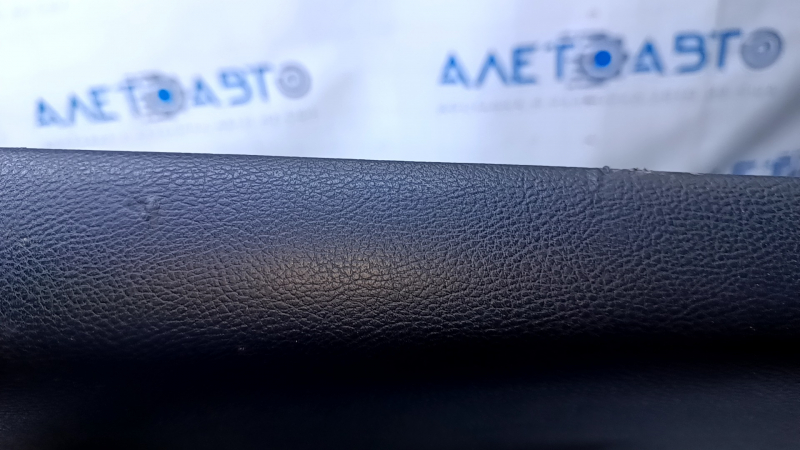 Door trim card rear right Ford Edge 15-18 black with beige insert cloth, armrest black leather, molding gray structure, scuffs, abrasions, scratches, for dry cleaning