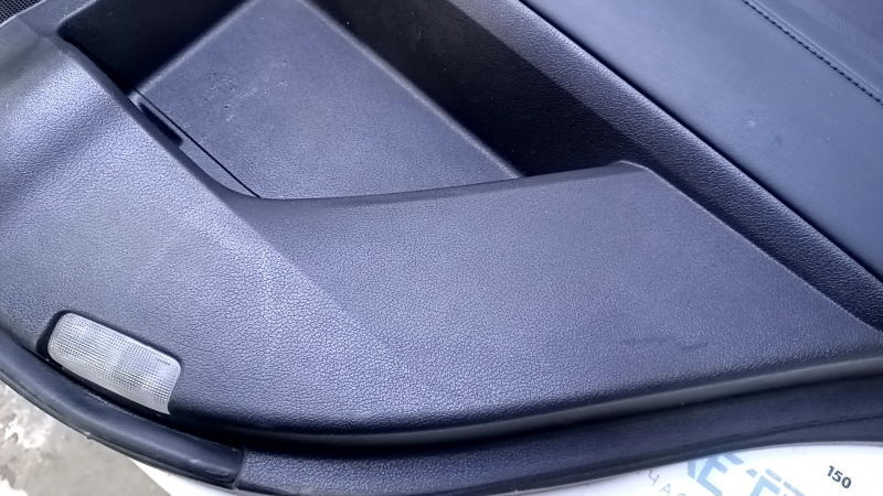 Door trim card rear right Lexus RX350 RX450h 10-15 black with black insert leather, armrest black leather, broken fastening, scuffs, dents, abrasions, scratches