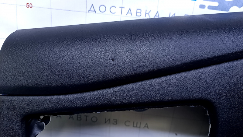 Door trim card rear right Lexus RX350 RX450h 10-15 black with black insert leather, armrest black leather, broken fastening, scuffs, dent, bump, abrasions, scratches