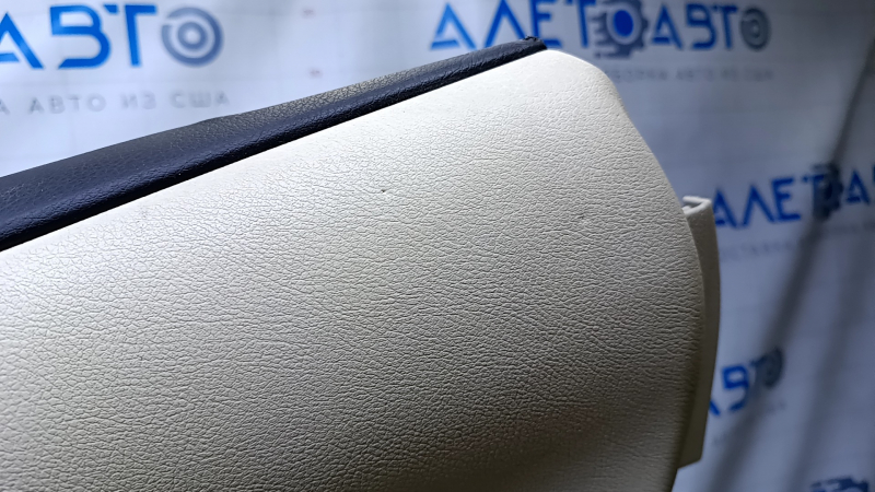 Door trim card rear right Lexus RX350 RX450h 10-15 beige with beige insert leather, armrest beige leather, dent, bumps, abrasions, scratches, tear