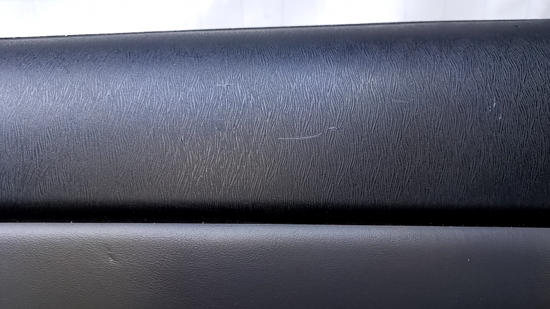 Door trim card rear right Toyota Prius V 12-17 dark gray with dark gray insert leather, armrest dark gray leather, scratches, abrasions, bumps