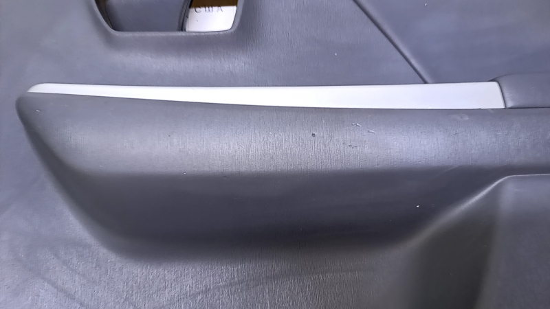 Door trim card rear right Toyota Prius V 12-17 dark gray with dark gray insert leather, armrest dark gray leather, scratches, abrasions, bumps