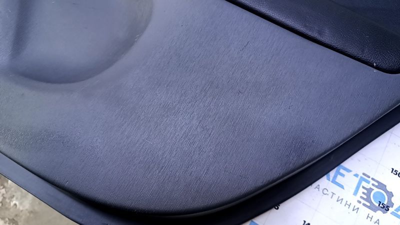 Door trim card rear right Toyota Prius 30 10-15 dark gray with black insert leather, armrest black leather, scratches, abrasions, scuffs, bumps