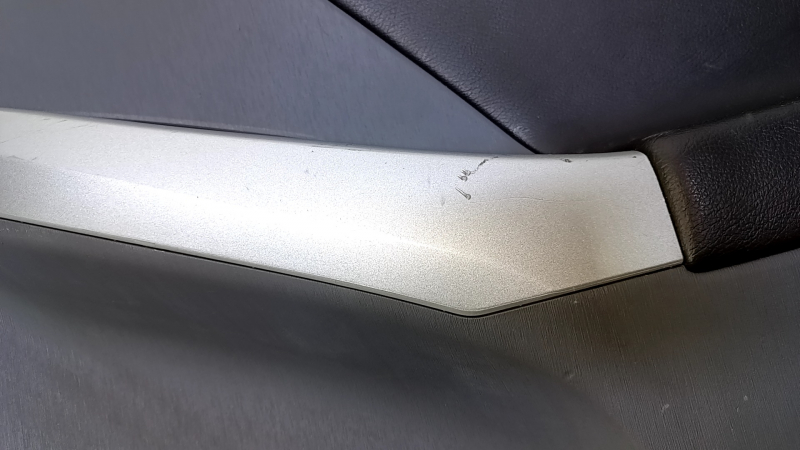 Door trim card rear right Toyota Prius 30 10-15 dark gray with black insert leather, armrest black leather, scratches, abrasions, scuffs, bumps