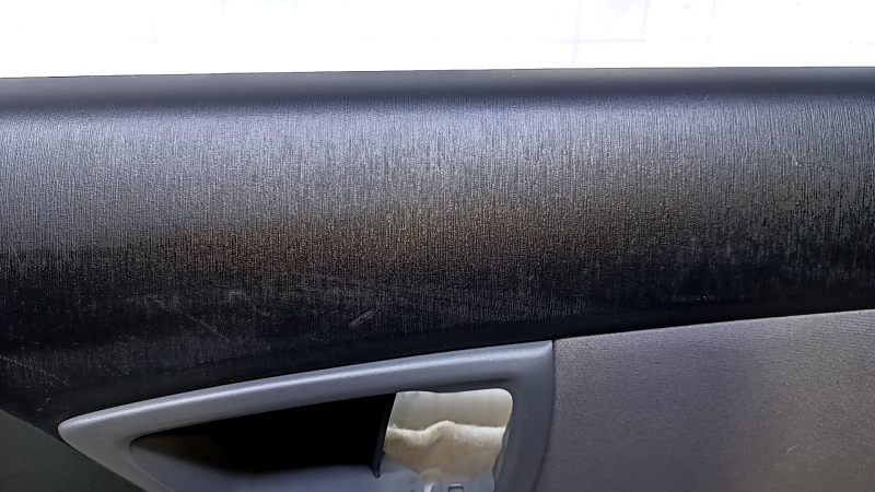 Door trim card rear right Toyota Prius 30 10-15 black with dark gray insert cloth, armrest dark gray cloth, scratches, abrasions