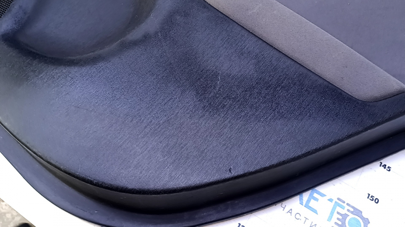 Door trim card rear right Toyota Prius 30 10-15 black with dark gray insert cloth, armrest dark gray cloth, scratches, abrasions