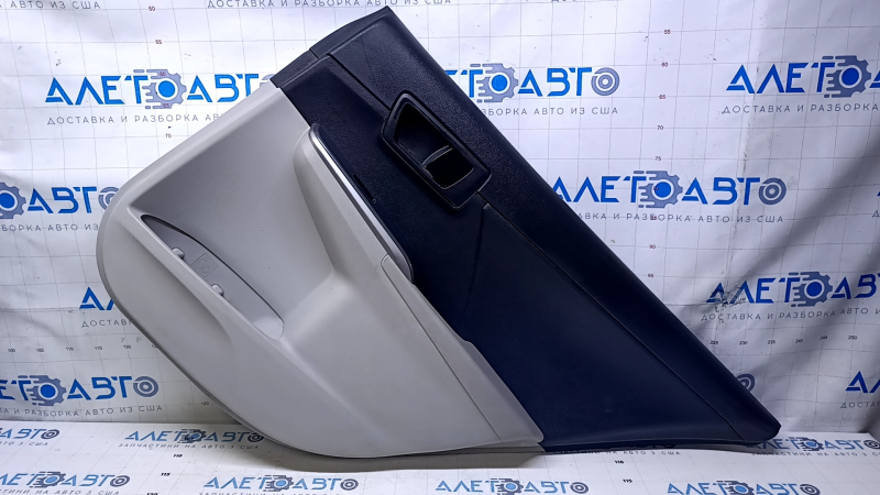 Door trim card rear right Toyota Camry v50 12-14 usa gray with black insert plastic, armrest gray rubber, scratches, abrasions