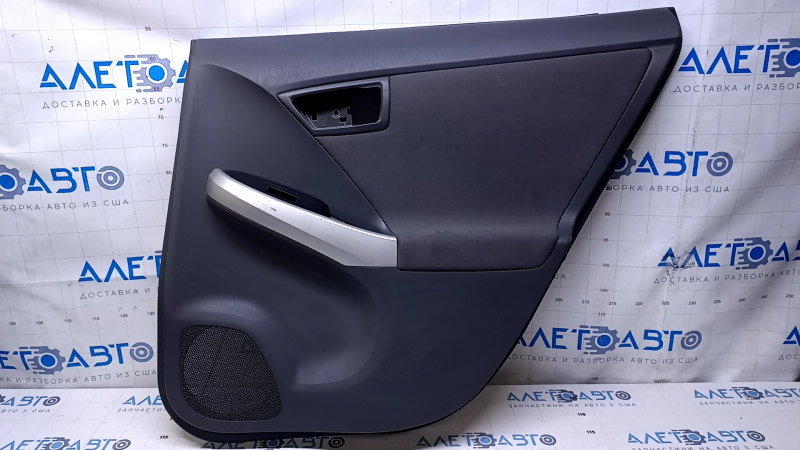 Door trim card rear right Toyota Prius 30 10-15 dark gray with dark gray insert cloth, armrest dark gray cloth, scratches, abrasions
