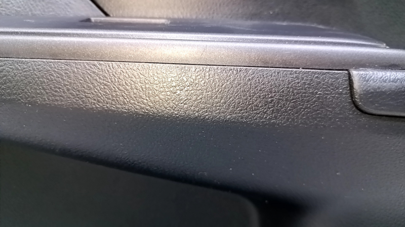 Door trim card rear right Toyota Camry v55 15-17 usa black with black insert plastic, armrest black rubber, scuffs, scratches