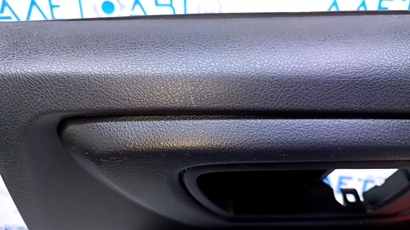 Door trim card rear right Toyota Camry v55 15-17 usa black with black insert plastic, armrest black rubber, scuffs, scratches