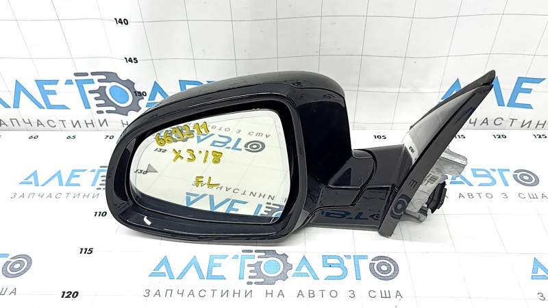 Left side mirror BMW X3 G01 18-22 5 pins, turn signal, auto-dimming, BSM, black