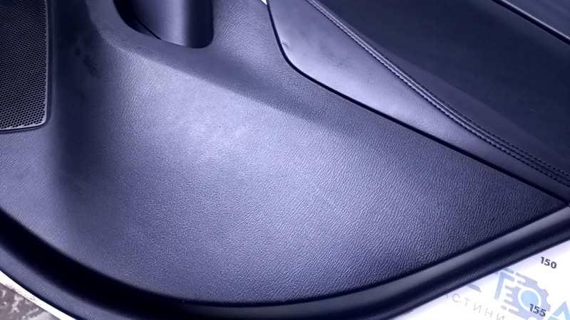 Door trim card rear right Mazda 6 13-15 Sport black with black insert cloth, armrest black leather, molding chrome, dents, scratches, abrasions