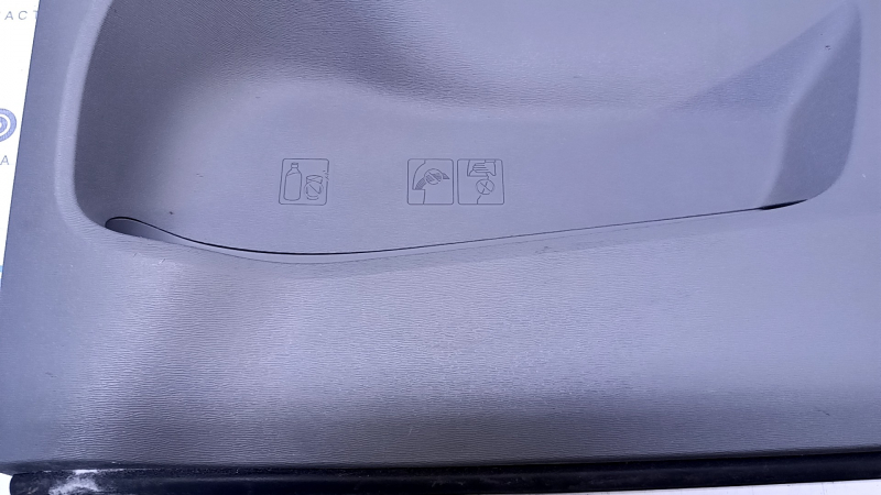 Door trim card rear right Toyota Sienna 11-14 dark gray with gray insert plastic, with curtain, scuffs, scratches