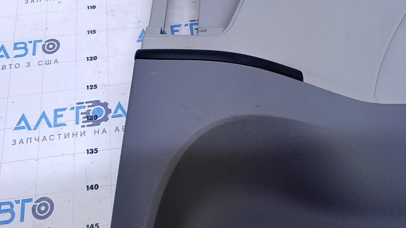 Door trim card rear right Toyota Sienna 11-14 dark gray with gray insert plastic, with curtain, scuffs, scratches