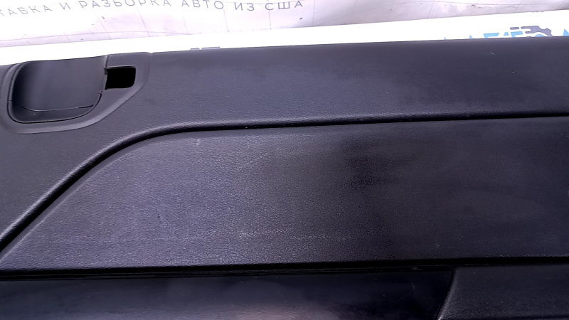 Door trim card rear right Jeep Compass 11-16 black with black insert plastic, armrest black plastic, scuffs, scratches