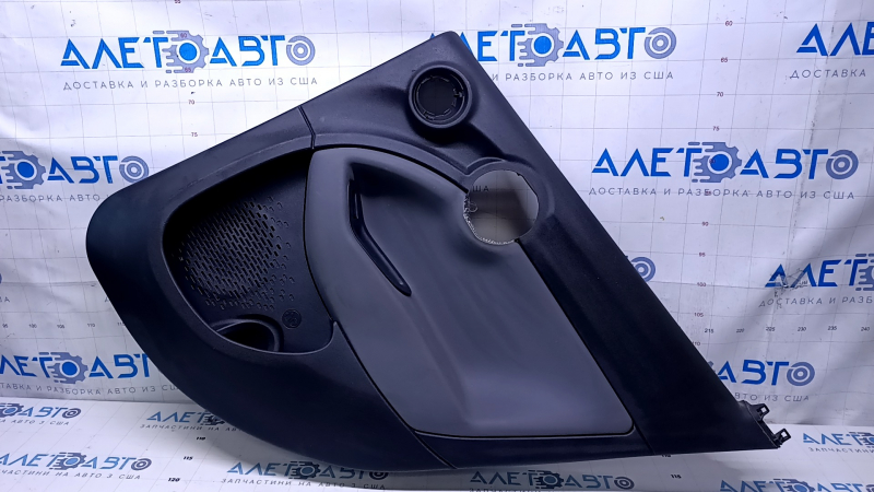 Door trim card rear right Fiat 500X 16-17 black with gray insert leather, armrest gray leather, under the tweeter, scuffs, scratches