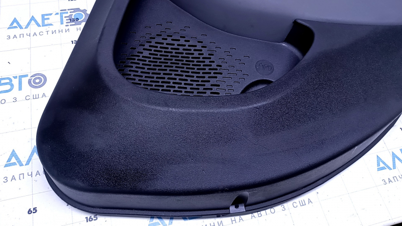 Door trim card rear right Fiat 500X 16-17 black with gray insert leather, armrest gray leather, under the tweeter, scuffs, scratches