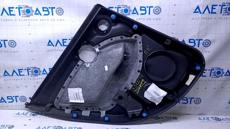 Door trim card rear right Fiat 500X 16-17 black with gray insert leather, armrest gray leather, under the tweeter, scuffs, scratches