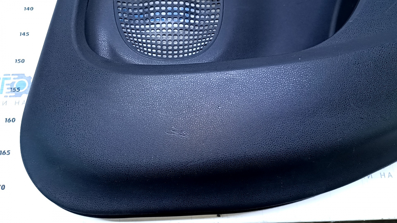 Door trim card rear right Fiat 500L 14- black with brown insert leather, armrest brown leather, scratches, abrasions, bumps