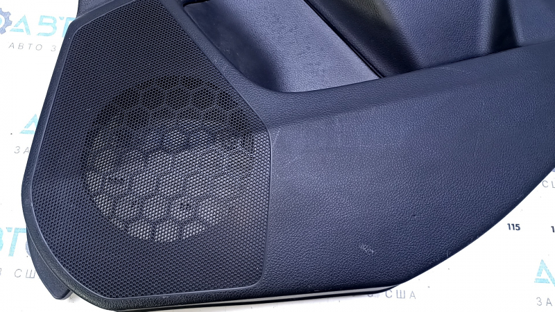 Door trim card rear right Subaru Forester 14-18 SJ black with gray insert cloth, armrest gray leather, scratches, abrasions, for dry cleaning