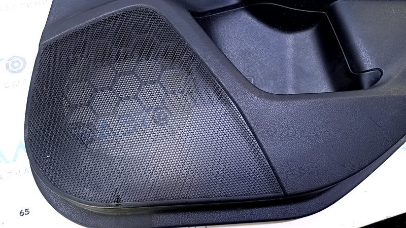 Door trim card rear right Subaru Impreza 5d 17- black with gray insert cloth, armrest gray leather, molding carbon structure, scratches, abrasions, scuffs, for dry cleaning