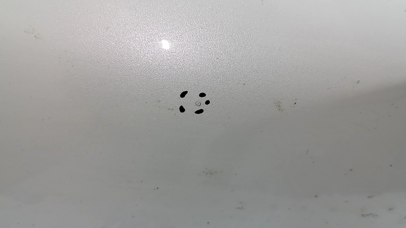 Front bare bumper Tesla Model 3 18 - for parking sensors white PPSW, scratches, bumps, broken fasteners