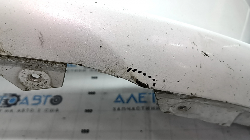 Front bare bumper Tesla Model 3 18 - for parking sensors white PPSW, scratches, bumps, broken fasteners