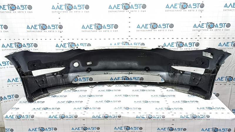 Front bare bumper Tesla Model 3 18 - for parking sensors white PPSW, scratches, bumps, broken fasteners
