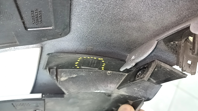 Front bare bumper Tesla Model 3 18 - for parking sensors white PPSW, scratches, bumps, broken fasteners