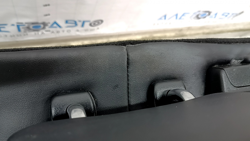 Rear seat left Ford Escape MK4 23- without airbag, mechanical, combined leather + cloth, black with red stitching, rusty runners, for dry cleaning, dented