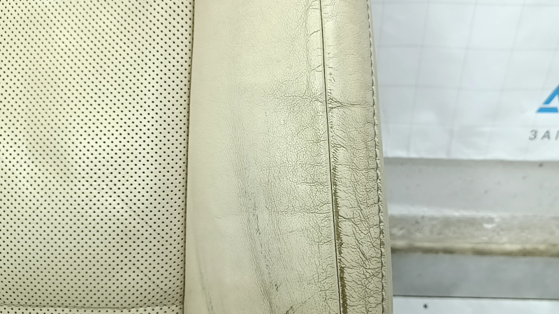 Driver's seat Lexus ES300h ES350 13-18 without airbag, electric, beige leather, heating, ventilation, worn, dented, cracked, dry-cleaned, scratch