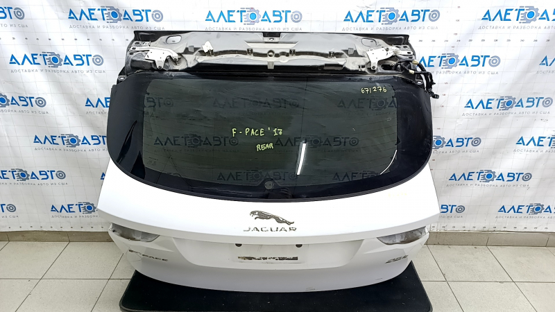 Bare tailgate with glass Jaguar F-Pace X761 17-20 white 1AA, with wiring, scratches