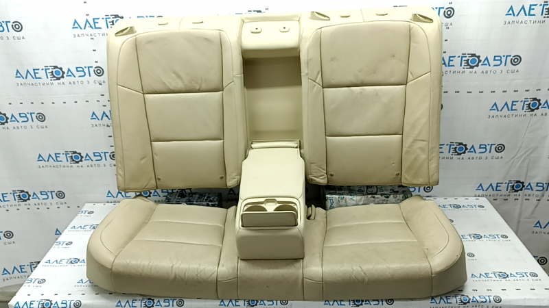 Rear row of seats 2nd row Lexus ES300h ES350 13-18 without airbag, beige leather, perforation, without headrests, scratches, cracked, worn, dented, for dry cleaning