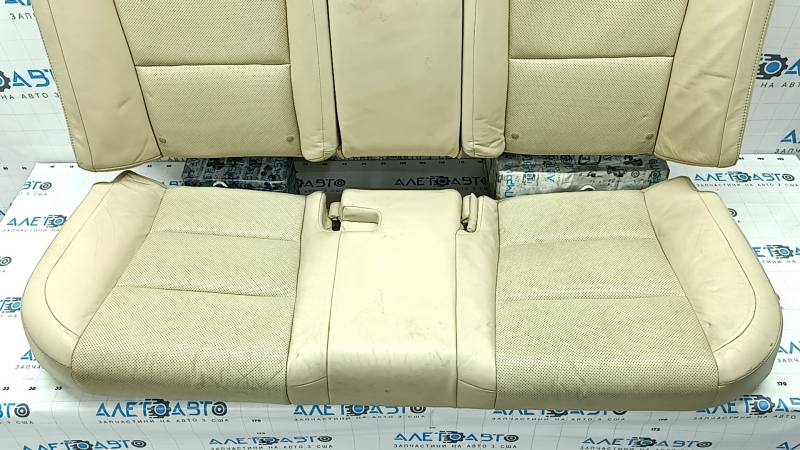 Rear row of seats 2nd row Lexus ES300h ES350 13-18 without airbag, beige leather, perforation, without headrests, scratches, cracked, worn, dented, for dry cleaning