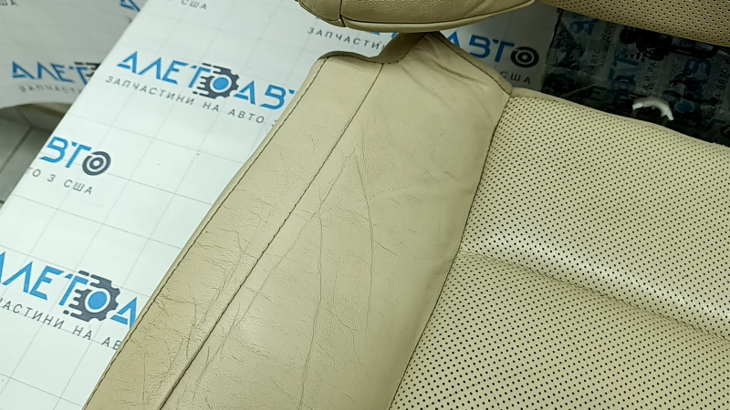 Rear row of seats 2nd row Lexus ES300h ES350 13-18 without airbag, beige leather, perforation, without headrests, scratches, cracked, worn, dented, for dry cleaning