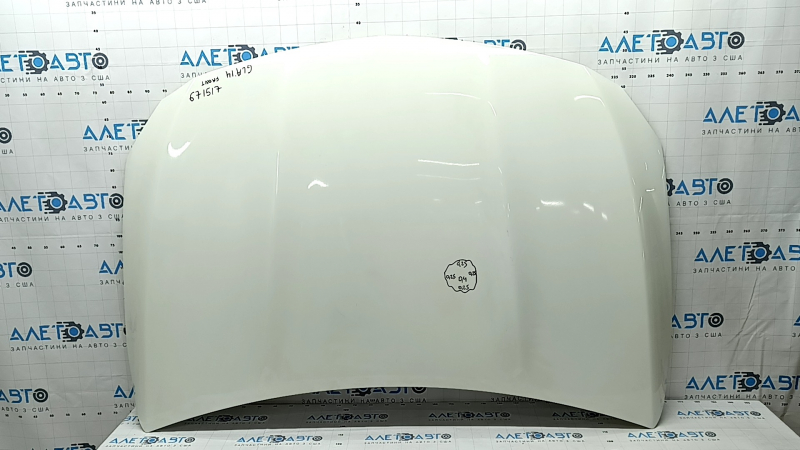 Bonnet bare Mercedes GLA 15-20 aluminum, white 650, made