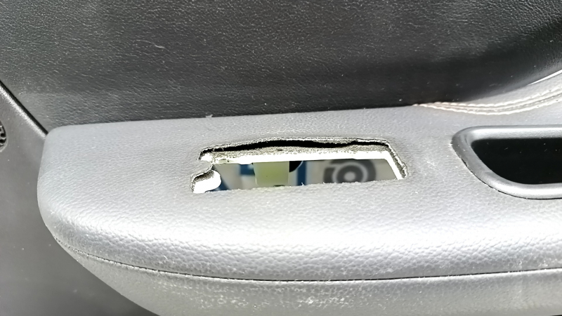 Door trim card rear right Jaguar F-Pace X761 17-20 leather black, armrest leather, brown stitching, with backlight, peeled leather