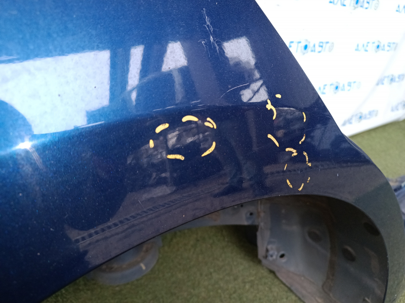 Quarter wing rear right Hyundai Elantra AD 17-20 blue, on the body, bumps