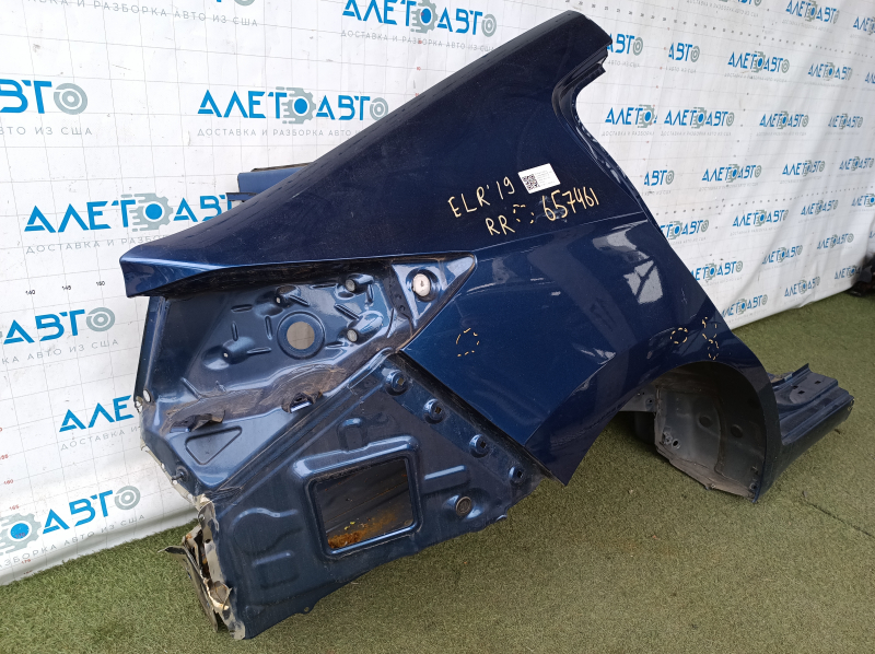 Quarter wing rear right Hyundai Elantra AD 17-20 blue, on the body, bumps